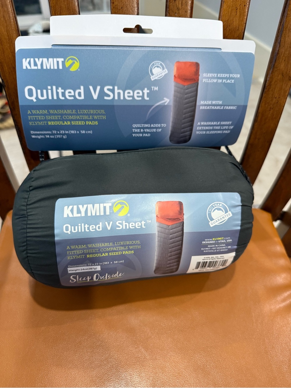 Klymit Quilted V Sheet Regular Size Sleeping Pad Sheet New